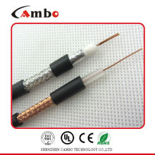 Hecho en China conductor de cobre rg6 tri blindaje cable coaxial